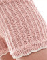 ASOS DESIGN knitted shorts co-ord in pink