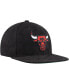 Mitchell Ness Men's Black Chicago Bulls Sweet Suede Snapback Hat