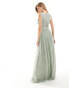 Beauut Bridesmaid embellished v-neck maxi dress in sage green