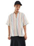 ASOS DESIGN shirt in rainbow stripe