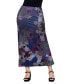 Women's Paisley Print Elastic Waist A Line Maxi Skirt