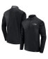 Men's Seattle Seahawks Blackout Ringer Lightweight Quarter-Zip Jacket