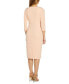 Women's Tie-Front 3/4-Sleeve Crepe Knit Dress