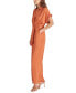 Women's Tori Cuffed-Sleeve Tie-Front Jumpsuit