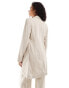 Weekday Zoe co-ord linen blend longline blazer in beige