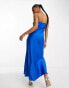 Forever New strapless column maxi dress in electric blue