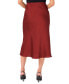 Women's Satin A-Line Pull-On Midi Skirt