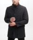 Men's Wool Twill Stand Collar Topper with Nylon Bib Coat