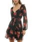 Juniors' Floral-Print Chiffon Mini Dress