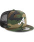 Men's Camo Atlanta Braves Woodland Camo Trucker 9FIFTY Snapback Hat