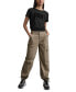 Women's Straight-Leg High-Waist Adjustable-Cuff Cargo Pants