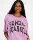 Juniors' Sunday Scaries Halloween Graphic Boyfriend Tee