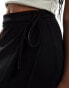 JDY tie detail tailored skort in black