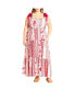 Plus Size Cosmopolitan Print Maxi Dress