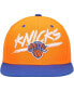 Men's Orange, Blue New York Knicks Hardwood Classics Soul Transcript Snapback Hat