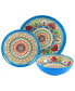 Mandala Micaela 12 Piece Melamine Dinnerware Set, Service for 4