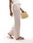 Pimkie textured wide leg trousers in beige