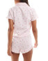 Boux Avenue rose print revere pyjama set in pink