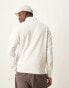 New Look 1/4 zip funnel neck in off white