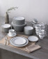 Charlotta Platinum 60 Piece Dinnerware Set, Service for 12