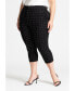 Plus Size Rhinestone Capri Pant