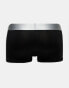 Calvin Klein steel cotton trunks 3 pack in black with coloured waistband