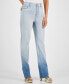 Women's High-Rise Straight-Leg Ombré Denim Jeans, Created for Macy's