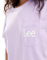 Lee Jeans pocket logo tee in lilac