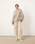 ASOS EDITION boucle knit oversized hoodie in oatmeal