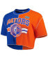 Women's Royal, Orange Florida Gators Colorblock Cropped T-shirt