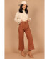 Women's Georgette High Waisted Straight Leg Pants