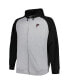 Men's Heather Gray Atlanta Falcons Big and Tall Fleece Raglan Full-Zip Hoodie Jacket