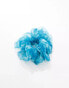 DesignB London maxi organza scrunchie in blue tie dye