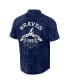 Men's Darius Rucker Collection by Navy Atlanta Braves Denim Team Color Button-Up Shirt