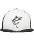 Men's White, Black Miami Marlins 2023 On-Field Batting Practice 59FIFTY Fitted Hat