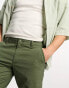 ASOS DESIGN classic rigid chinos in olive green