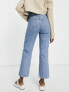 Weekday Rowe high waist straight leg jeans in sky blue