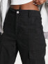 New Look utility cargo trouser in black