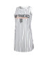 Женская пижама Concepts Sport womens White San Francisco Giants Reel Pinstripe Knit Sleeveless Nightshirt