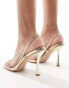 Simmi London Wide Fit Magnoliaa strappy heeled sandal in gold