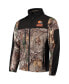 Men's Realtree Camo and Black Cleveland Browns Circle Hunter Softshell Full-Zip Jacket