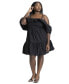 Plus Size Off The Shoulder Ruffle Mini Dress