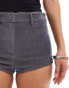 ASOS DESIGN cord mini short in grey