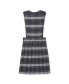 Little Girls V-Neck Pleated Plaid Jumper