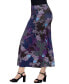 Women's Paisley Print Elastic Waist A Line Maxi Skirt