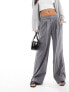 Mango straight tailored trouser in washed grey