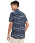 Men's Slim-Fit Short Sleeve Button-Front Palm Print Shirt