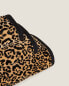 Leopard velour bath towel