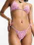 & Other Stories tie side bikini bottoms in pink floral