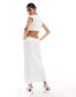 Pretty Lavish crinkle ruffle cut-out maxi dress in cream